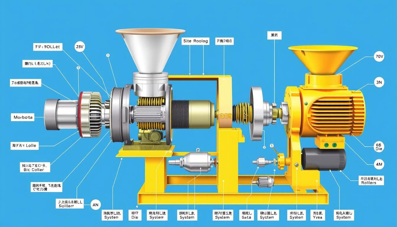 Componente tehnice ale unui granulator iepuri MAIKONG