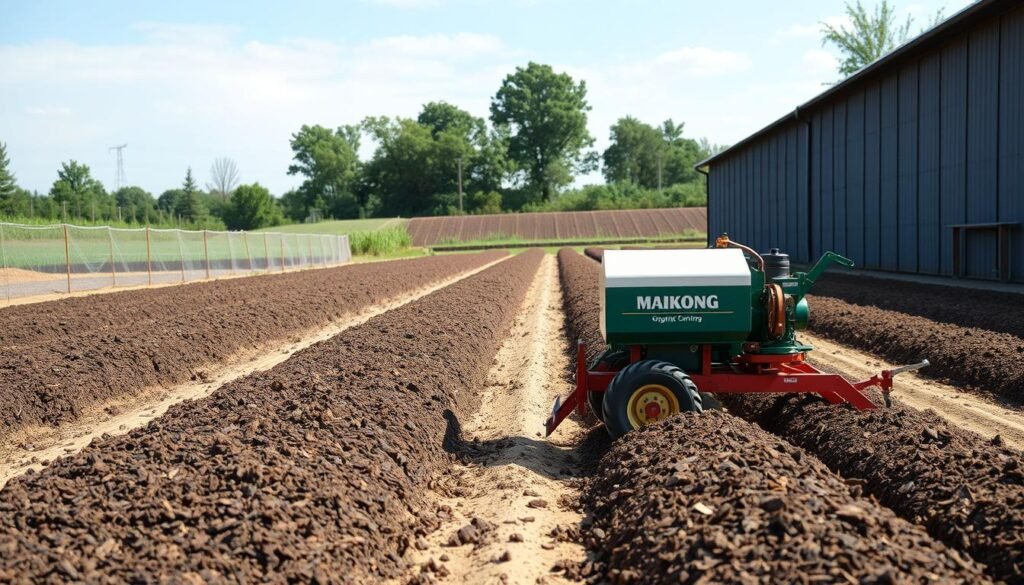 Compostare în brazde pentru îngrășăminte organice