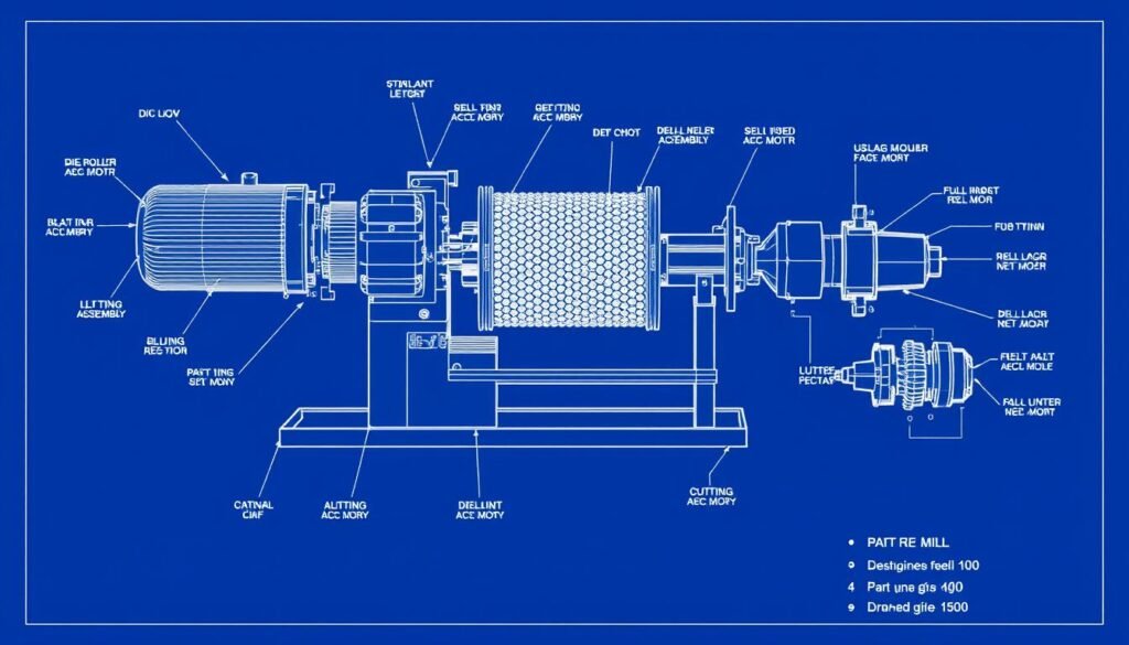 Diagrama tehnică a unui granulator furaje MAIKONG
