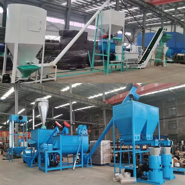 Granulator furaje fara motor MAIKONG în funcțiune