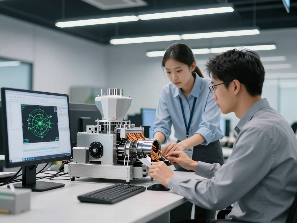 Ingineri MAIKONG lucrând la proiectarea granulatoarelor