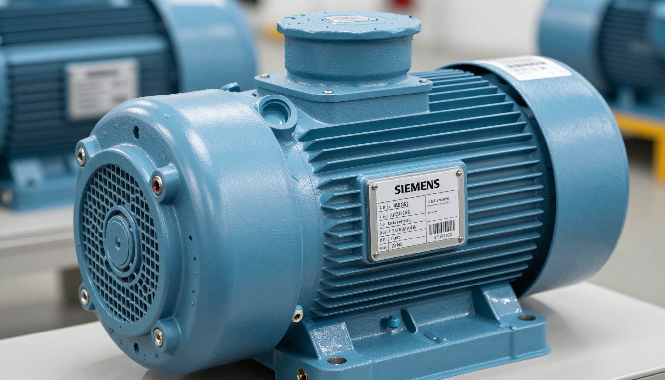 Detaliu tehnic al motorului Siemens din granulator MAIKONG arătând componentele de calitate