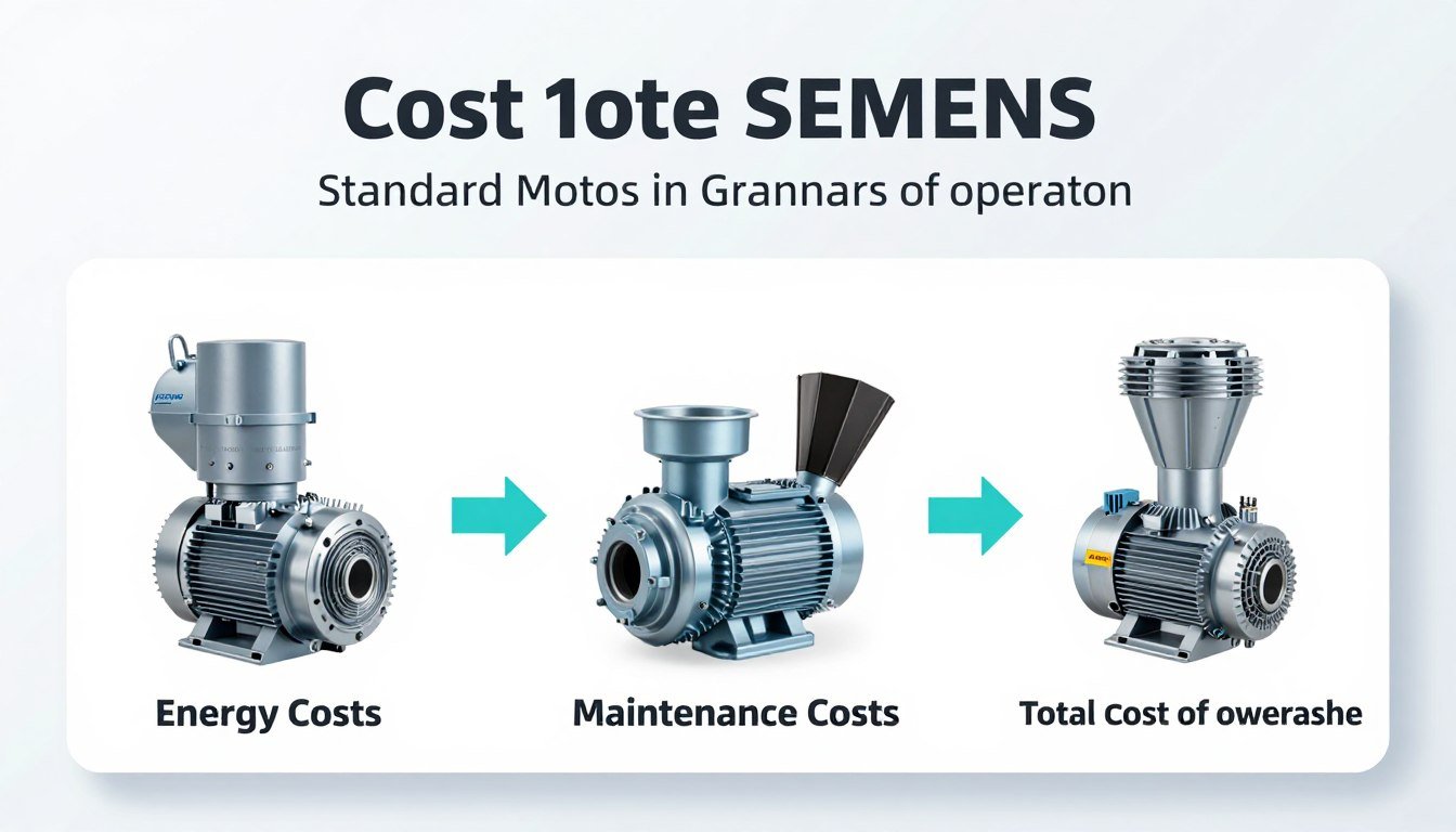 Grafic comparativ al costurilor operaționale între granulatoare cu motoare standard și cele cu motoare Siemens