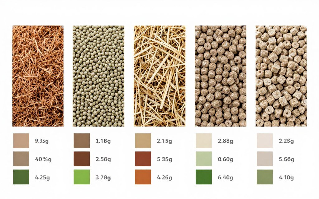 Exemple diferite formulări pelete pentru categorii oi