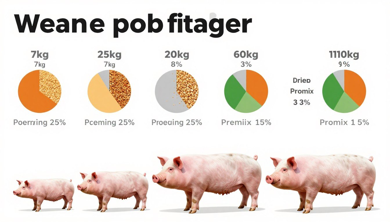 Categorii porci și rețete furaje specifice pe faze de creștere