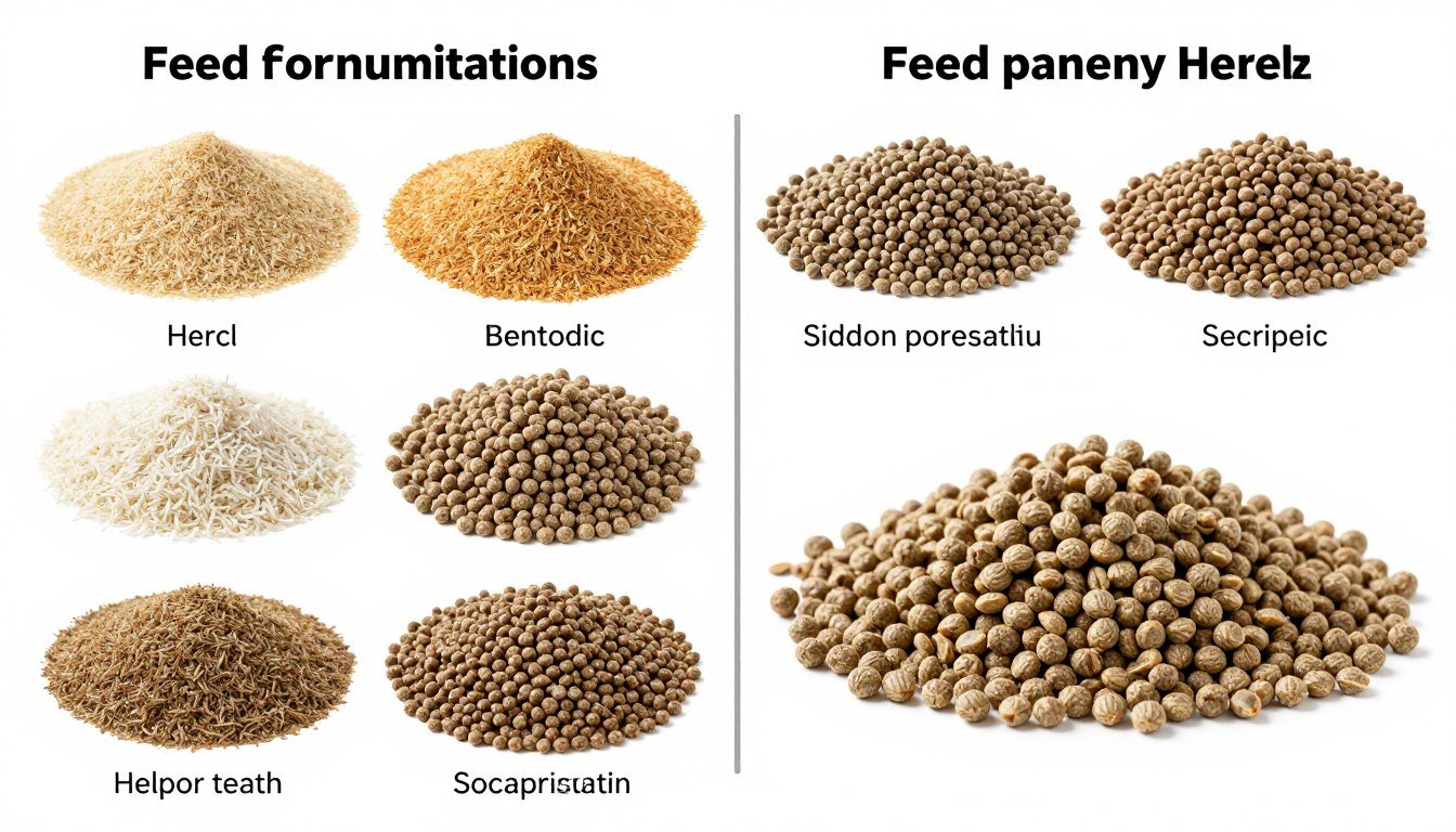 Comparație rețete furaje pentru diferite grade duritate peleti produse cu granulator MAIKONG Comparație rețete furaje pentru diferite grade duritate peleti produse cu granulator MAIKONG