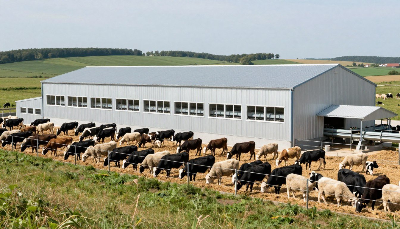 Fermă mixtă România cu linie producție granulator furaje MAIKONG instalată