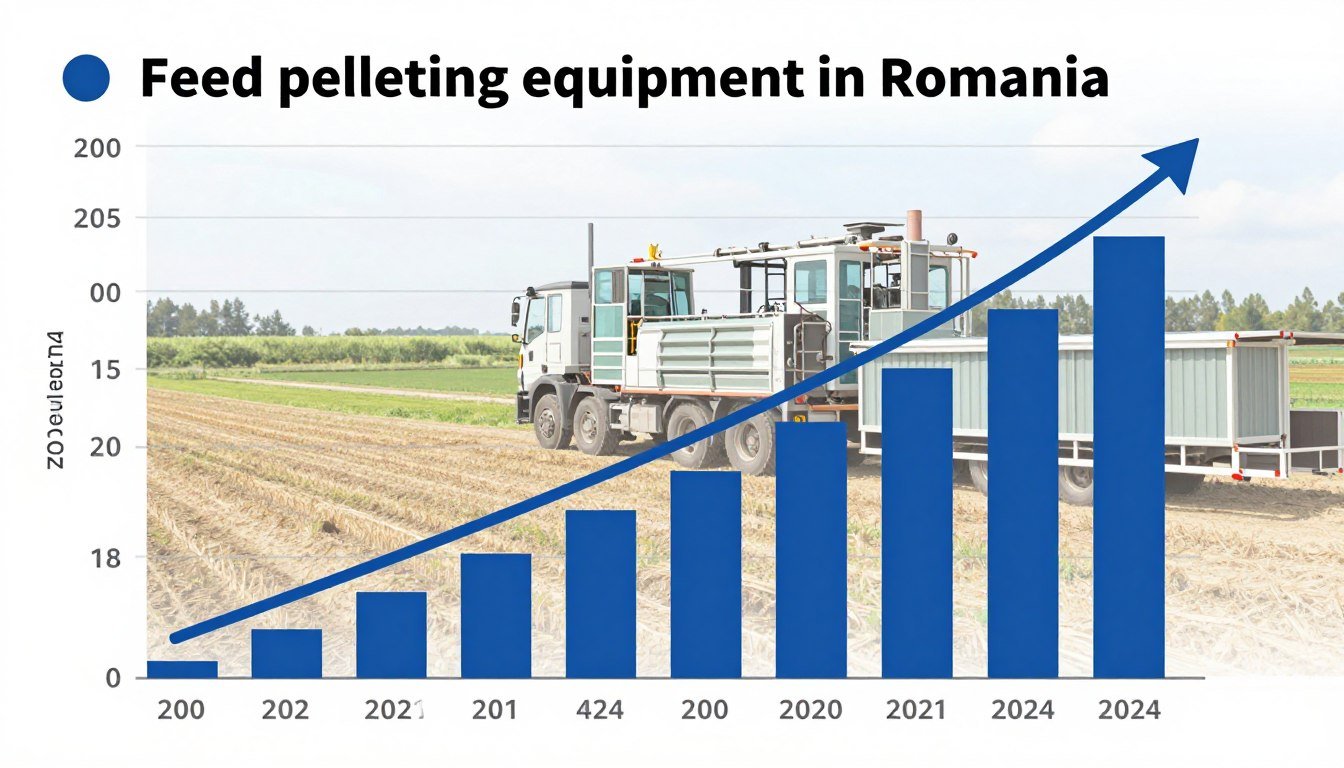 Grafic creștere piață echipamente granulare România 2020-2024 Grafic creștere piață echipamente granulare România 2020-2024