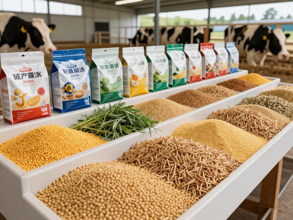Ingrediente pentru rețetă furaje viței preparate pentru granulare