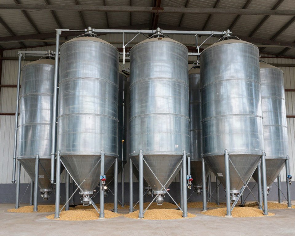 Siloz modern pentru depozitarea furajelor granulate Siloz modern pentru depozitarea furajelor granulate